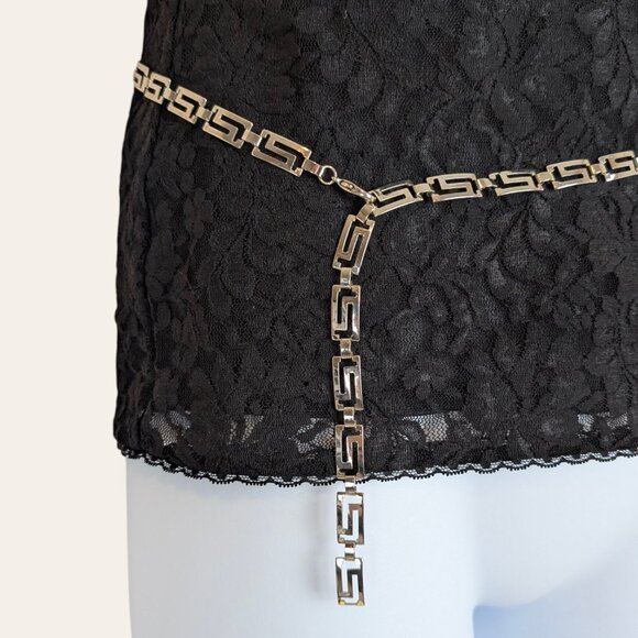 V. Grecian Key Link Belt - Picture 2 of 6